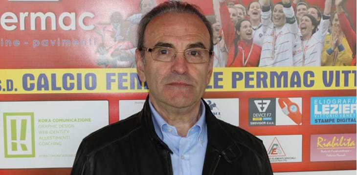 La Divisione Calcio Femminile ricorda Giuseppe Casagrande, storico patron del Permac Vittorio Veneto