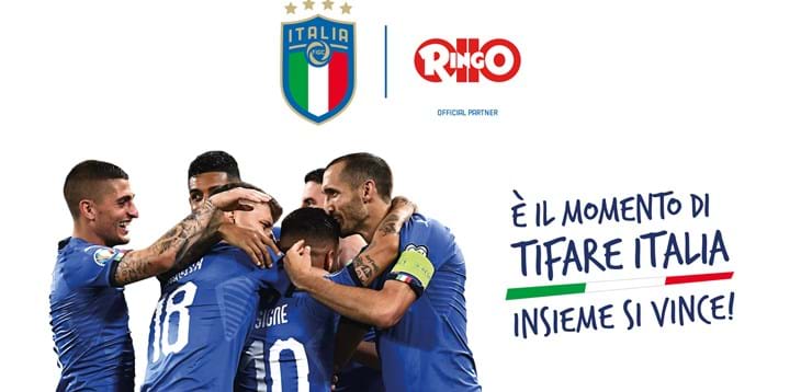 Ringo scende in campo con FIGC: sarà “Official Partner” delle Nazionali italiane di calcio per il biennio 2020-2021