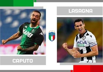 The statistical head-to-head for matchday 38 in Serie A: Francesco Caputo vs. Kevin Lasagna