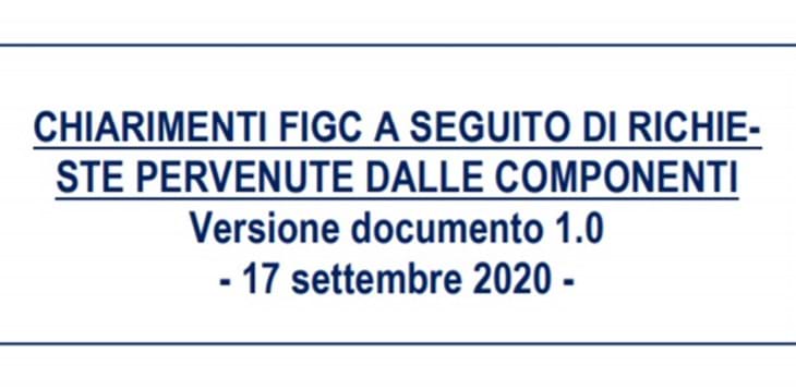 I chiarimenti della FIGC sul protocollo per la ripresa delle attività del calcio dilettantistico e giovanile
