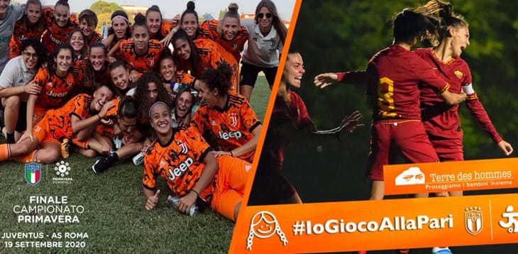 Domani a Tirrenia la finale del campionato 2019/20, Juve e Roma sostengono la campagna ‘Indifesa’ di Terre des Hommes