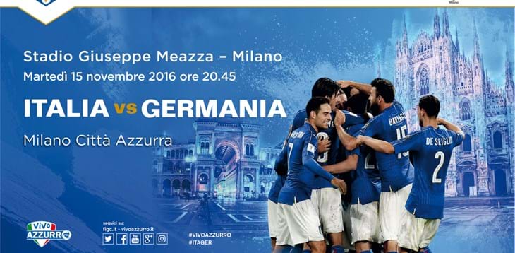 Milano Città Azzurra per Italia-Germania: il programma eventi