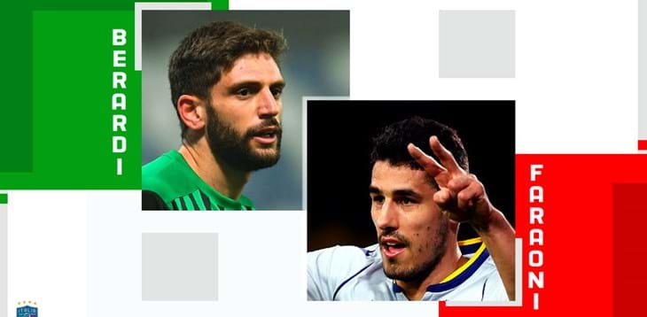 Domenico Berardi e Marco Davide Faraoni sono i migliori italiani della 25^ giornata di campionato secondo i media