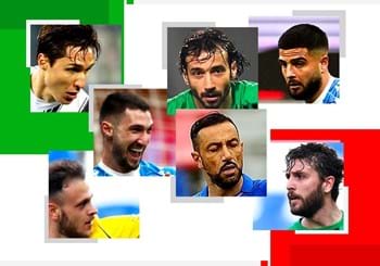 Sette giocatori a pari merito tra i migliori italiani della 27^ giornata di campionato secondo le valutazioni dei media