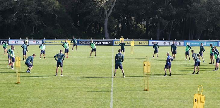 Per gli Azzurrini ultimo allenamento a Tirrenia. In serata partenza per la Slovenia