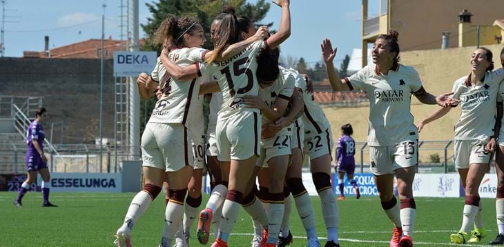 La Roma batte la Fiorentina in rimonta, successi di Empoli e Inter contro Florentia e Pink Bari