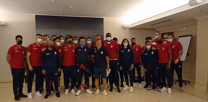 Gli atleti di Integra Sport in visita nel ritiro del Crotone