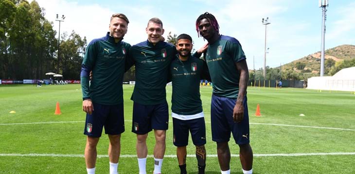 Verso l’Europeo: primo allenamento al Forte Village per gli Azzurri