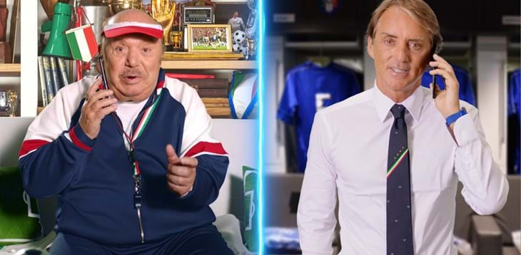 TIM: on air da oggi i nuovi spot di TimVision, al fianco di Oronzo Canà arriva Roberto Mancini
