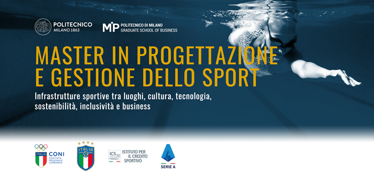 Al via a novembre il Master in Progettazione e Gestione dello Sport