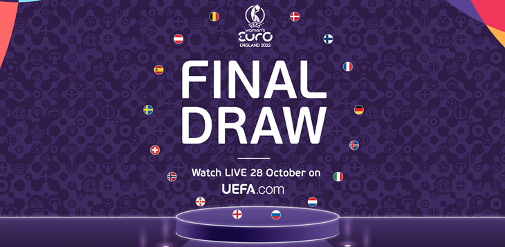 Oggi alle 18 il sorteggio della fase finale di EURO 2022. Italia in seconda fascia