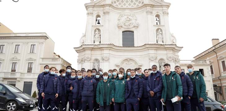 A L’Aquila la Nazionale italiana e quella francese insieme nella chiesa di Santa Maria del Suffragio devastata nel 2009 dal terremoto