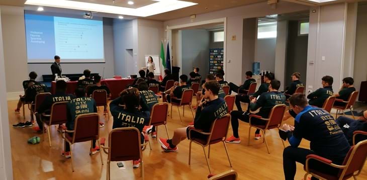 Progetto HatTrick V: incontro sul programma educativo antidoping con i ragazzi dell’Under 21