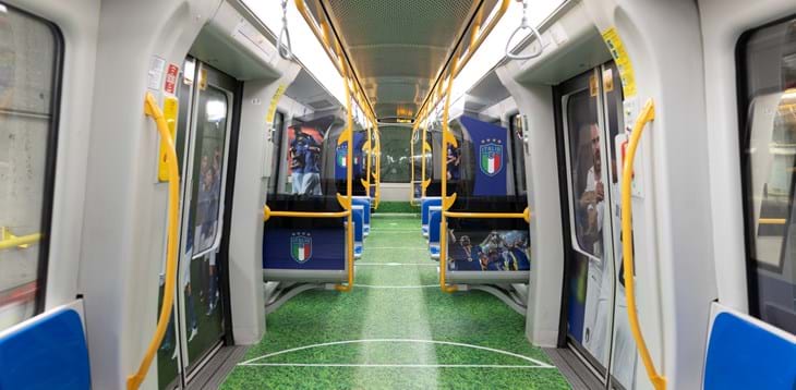 Metro 5 Milano: un nuovo treno racconta la Nazionale italiana di calcio campione d’Europa