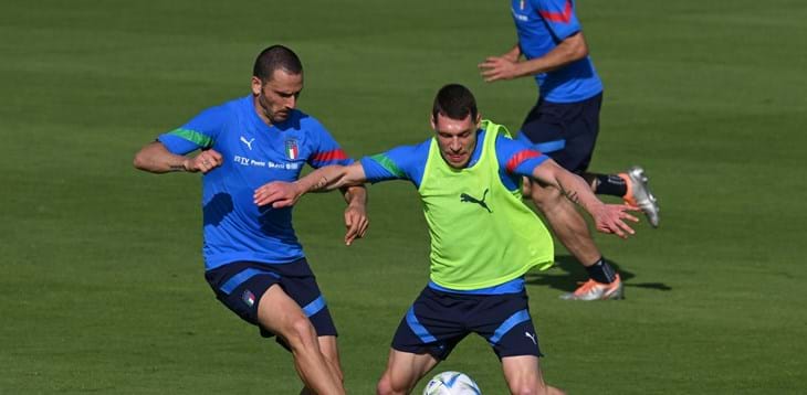Nel pomeriggio allenamento a Coverciano: Bonucci e Belotti hanno lasciato il ritiro