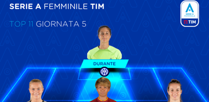 Serie A Femminile TIM 2022/23: la Top 11 della 5ª giornata di campionato