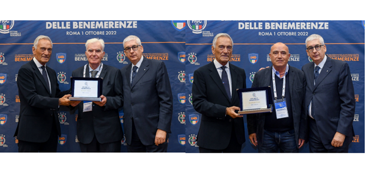 Le Benemerenze ai club e ai dirigenti impegnati nel calcio di base