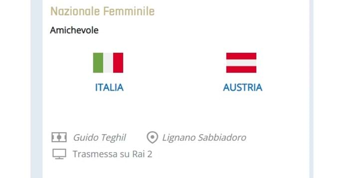 Italia vs Austria: amichevole nazionali femminili a Lignano Sabbiadoro (UD)