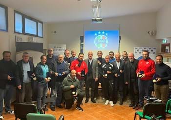 La prima delle due cerimonie di consegna dei medaglioni alle Scuole Calcio Elite e alle Scuole Calcio Riconosciute relative alla stagione sportiva 2021/22.