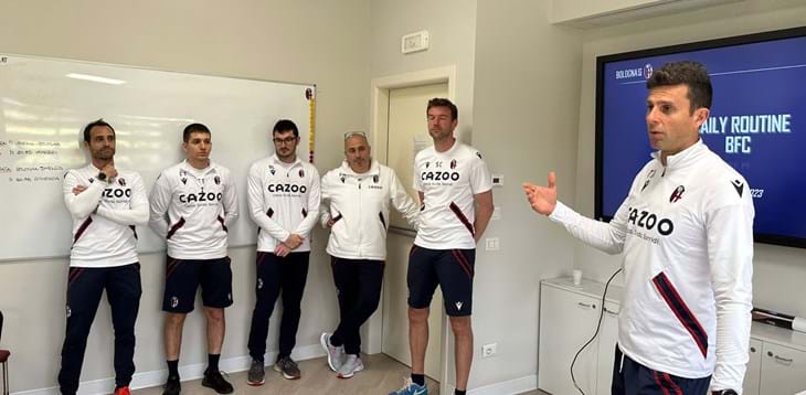 A lezione da Thiago Motta: gli allievi UEFA Pro al Bologna per il terzo stage del loro Master