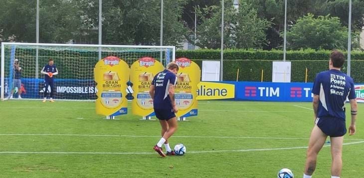 The national team train with Gran Biraghi fresh grated cheese