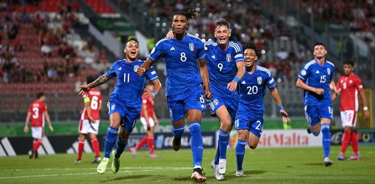 Italy start strong with a win over Malta in their Euro's opener. Goals from N'Dour, Esposito, D'Andrea and Vignato