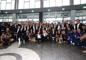 The Azzurre attend welcome ceremony