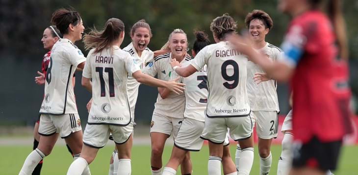 Poker della Roma sul Milan nel primo big match di stagione, tre punti anche per Como e Inter