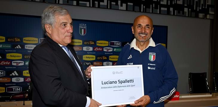 Spalletti nominato 'Ambasciatore della Diplomazia dello Sport' dal Ministro deglI Affari Esteri, Antonio Tajani