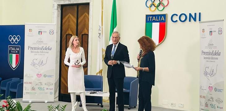 Gravina accepts the Edela Award: 'The issue of femicides involves everyone, the FIGC is increasingly committed to education'