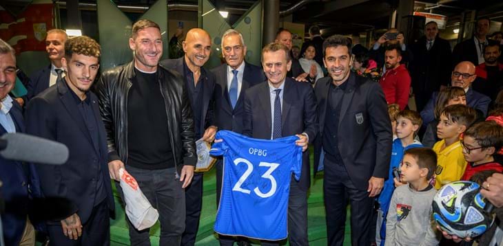 Azzurri delegation visit Bambino Gesù Children’s Hospital
