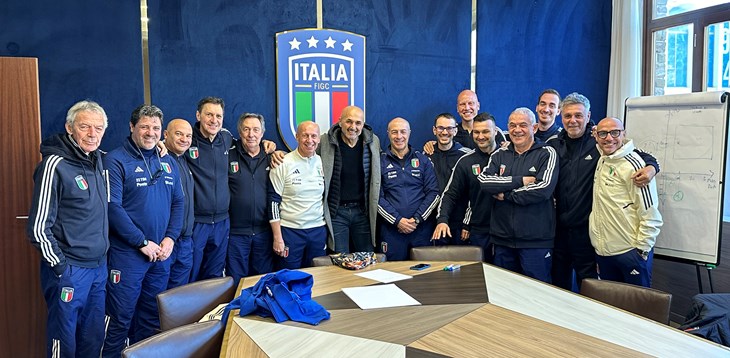 Luciano Spalletti ospite d'eccezione del Torneo dei Gironi in svolgimento al Centro Tecnico Federale