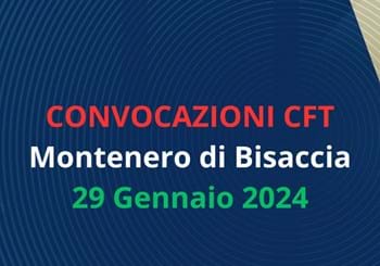 CFT, LE CONVOCAZIONI DI LUNEDI' 29 GENNAIO 2024 A MONTENERO DI BISACCIA