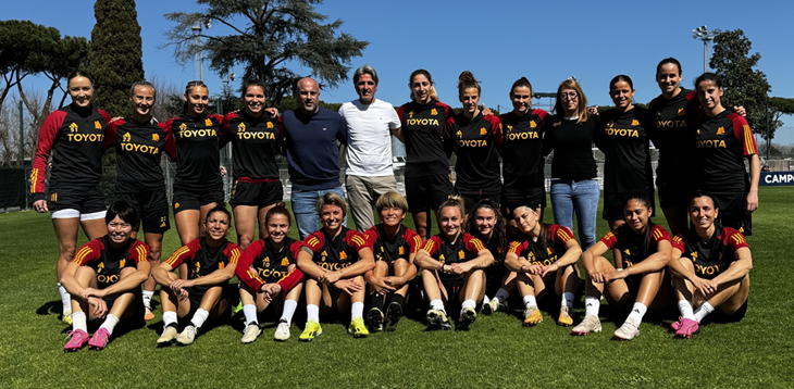 Andrea Soncin a Roma per seguire l’allenamento della squadra giallorossa