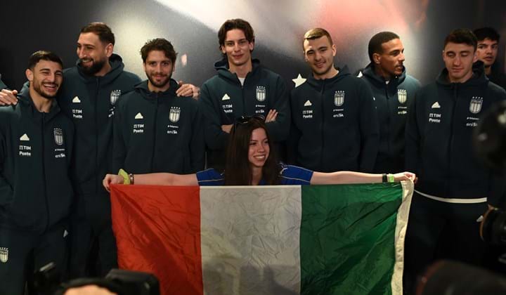 Che entusiasmo per gli Azzurri all'adidas Store!
