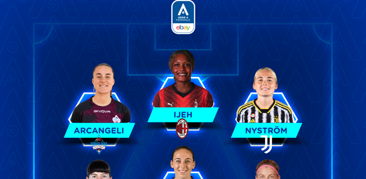 Serie A Femminile eBay 2023/24: la Top 11 della 5ª giornata di poule scudetto e poule salvezza