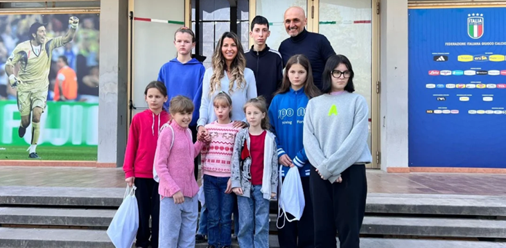 Ucraina: Claudia Conte e FIGC insieme per gli orfani di Kharkiv
