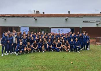 Terminato a Tirrenia il primo raduno stagionale, le Azzurrine superano 3-2 l’Under 15 maschile del Livorno