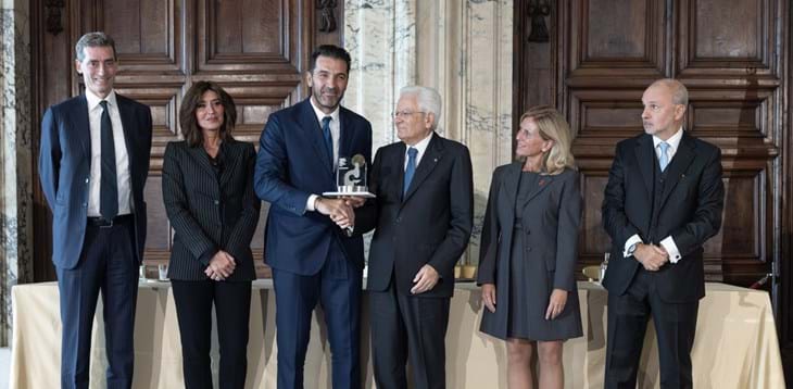 Gigi Buffon honoured by President Mattarella for his commitment as an AIRC supporter
