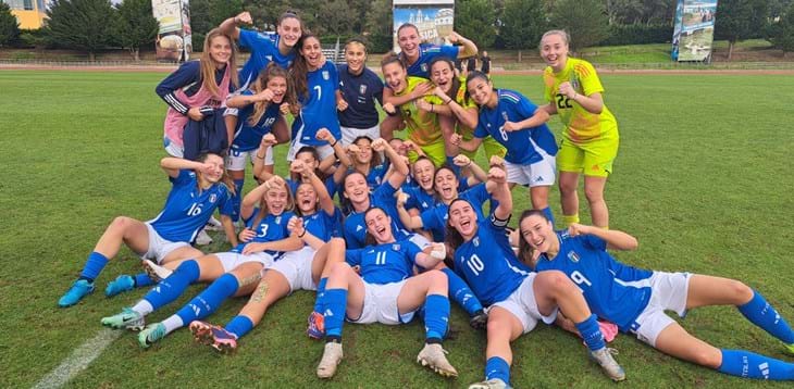 L’Italia batte la Danimarca con una doppietta di Ferraresi e un gol di Fadda, le Azzurrine chiudono con un bel successo il torneo in Portogallo