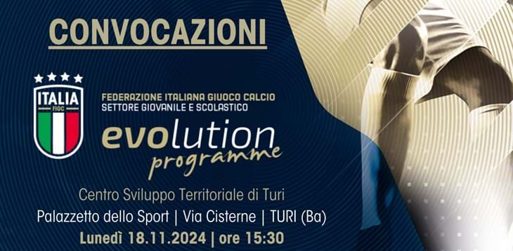Convocazioni Centro Federale Territoriale di Bari-Bitetto del 18.11.2024