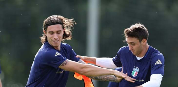 Allenamento per gli Azzurri ad Appiano Gentile: lasciano il ritiro Calafiori e Cambiaso