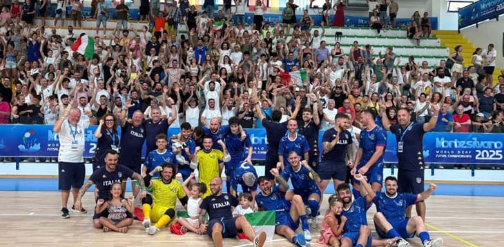 Bilancio super positivo per il Mondiale di futsal per sordi che si è appena concluso a Montesilvano