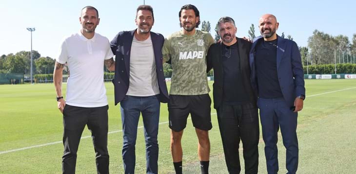 Gattuso fa visita al Sassuolo: incontro con Fabio Grosso e i calciatori neroverdi