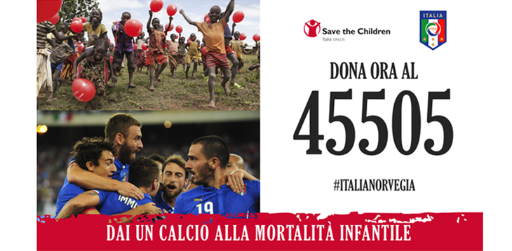 La Nazionale stasera in campo con Save The Children a sostegno della campagna Every One