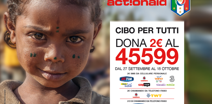 La Nazionale a Baku con ActionAid per la campagna ‘Cibo per tutti’. Dona al 45599