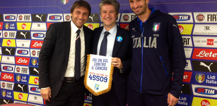 Italia-Romania: riscontro positivo per la campagna AIRC 'Un gol per la ricerca'