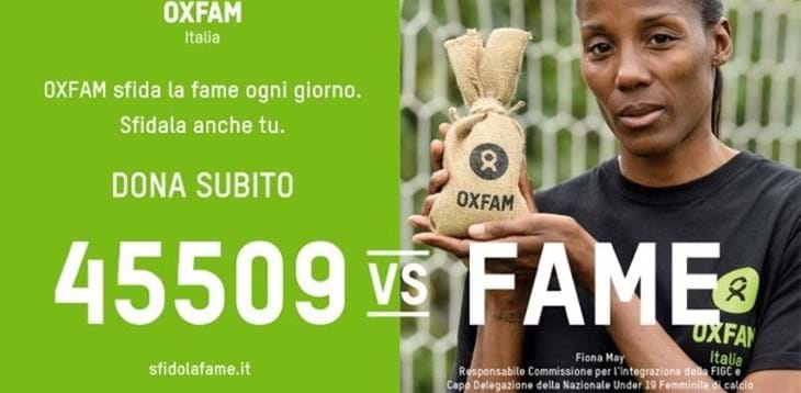 Si chiude oggi “Sfido la fame”, la campagna di Oxfam sostenuta dalla FIGC e Fiona May