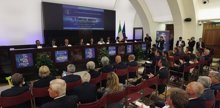 “Il Calcio aiuta” per le popolazioni terremotate. Tavecchio: “FIGC sempre presente”