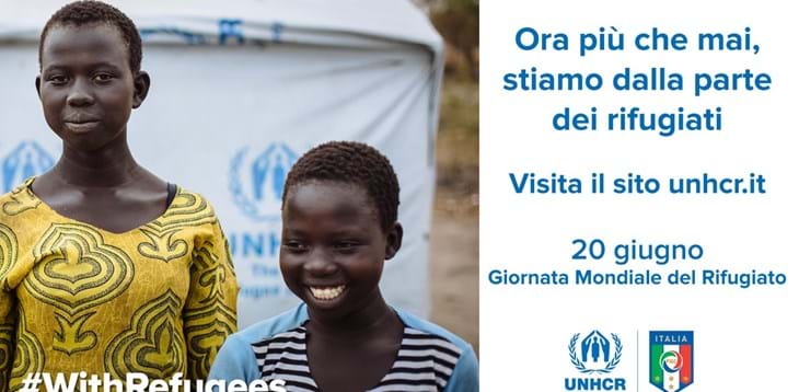 La Nazionale italiana di calcio scende in campo con l'UNHCR